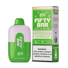 Aloe Grapple Watermelon Flavored FIFTY BAR 6500 Disposable Vape Device 1PC | The Smoke Plug