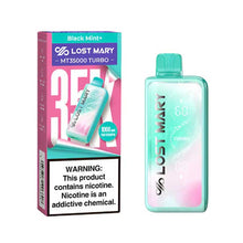 Black Mint Flavored Lost Mary MT35000 Disposable Vape Device - 35K Puffs - 10PK | The Smoke Plug