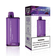 Black StrawNana Flavored FlerBar Disposable Vape Device 1PC | The Smoke Plug