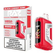 Black Cherry Kiwi Flavored Raz TN9000 Disposable Vape Device - 9000K Puffs - 10PK | The Smoke Plug