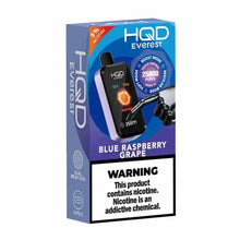 Blue Raspberry Grape Flavored HQD Cuvie Everest Disposable Vape Device - 2500K Puffs | The Smoke Plug