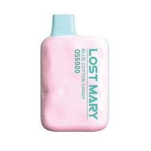 Blue Cotton Candy Flavored EBDesign LOST MARY OS5000 Disposable Vape Device - 5000 Puffs | thesmokeplug.com - 1PC