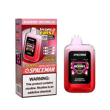 Blueberry Watermelon Flavored Spaceman Nebula 25K Plus Disposable Vape Device 6PK | The Smoke Plug