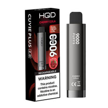 Cherry Cola Flavored HQD Cuvie Plus 2.0 Disposable Vape Device - 9000 Puffs | thesmokeplug.com - 10PK