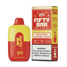 Cinnamon Funnel Cake Flavored FIFTY BAR 6500 Disposable Vape Device 3PK | The Smoke Plug