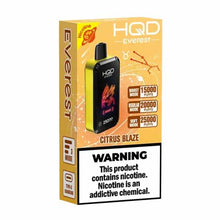 Citrus Blaze Flavored HQD Cuvie Everest Disposable Vape Device - 2500K Puffs | The Smoke Plug