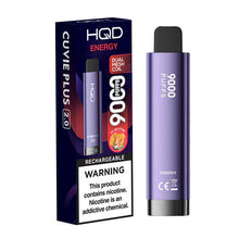 Energy Flavored HQD Cuvie Plus 2.0 Disposable Vape Device - 9000 Puffs | thesmokeplug.com - 10PK