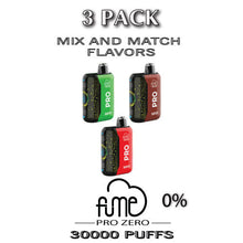 Fume PRO ZERO 0% Disposable Vape Device 30000 Puffs - 3PK