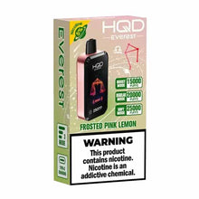 Frosted Pink Lemon Flavored HQD Cuvie Everest Disposable Vape Device - 2500K Puffs | The Smoke Plug