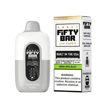 Green Apple Blast Flavored Fifty Bar V2 Disposable Vape Device - 20000 Puffs - 6PK | The Smoke Plug