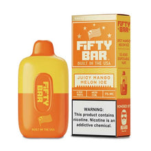 Juicy Mango Melon Ice Flavored FIFTY BAR 6500 Disposable Vape Device 3PK | The Smoke Plug