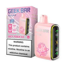 Juicy Peach Ice Flavored Geek bar Pulse Disposable Vape Device - 15000 Puffs | thesmokeplug.com - 6PK