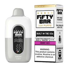 Kiberry Chew Flavored Fifty Bar V2 Disposable Vape Device - 20000 Puffs - 10PK | The Smoke Plug