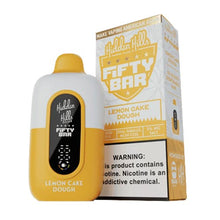 Lemon Cake Dough Flavored Fifty Bar x Hidden Hills Disposable Vape Device - 2000K Puffs - 10PK |The Smoke Plug