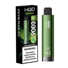 Miami Mint Flavored HQD Cuvie Plus 2.0 Disposable Vape Device - 9000 Puffs | thesmokeplug.com - 10PK