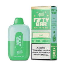 Mint Flavored FIFTY BAR 6500 Disposable Vape Device 3PK | The Smoke Plug