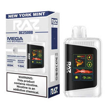 New York Mint Flavored RAZ DC25000 Disposable Vape Device - 25000K Puffs - 10PK | The Smoke Plug