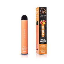 Peach Ice flavored Fume ULTRA Disposable Vape Device 2500Puffs - 6PK