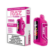 Pineapple Passionfruit Guava Flavored Raz TN9000 Disposable Vape Device 10PK | The Smoke Plug
