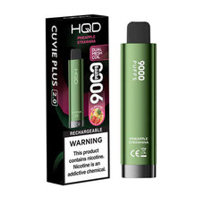 Pineapple Strawnana Flavored HQD Cuvie Plus 2.0 Disposable Vape Device - 9000 Puffs | thesmokeplug.com - 10PK