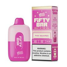 Pink Squares Flavored FIFTY BAR 6500 Disposable Vape Device 3PK | The Smoke Plug