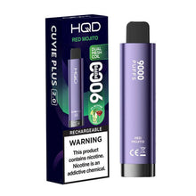 Red Mojito Flavored HQD Cuvie Plus 2.0 Disposable Vape Device - 9000 Puffs | thesmokeplug.com - 10PK