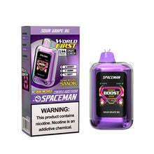Sour Grape BG Flavored Spaceman Nebula 25K Plus Disposable Vape Device 3PK | The Smoke Plug