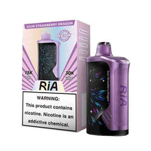 Sour Strawberry Dragon Flavored RiA NV30K Disposable Vape Device - 30K Puffs | The Smoke Plug