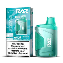 Spearmint Flavored Raz CA6000 Disposable Vape Device - 6000 Puffs | thesmokeplug.com -1PC