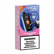 Strawberry Raspberry Ice Flavored HQD Cuvie Everest Disposable Vape Device - 2500K Puffs | The Smoke Plug