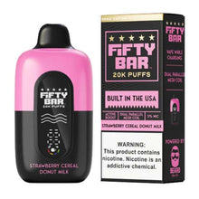 Strawberry Cereal Donut Milk Flavored Fifty Bar V2 Disposable Vape Device - 20000 Puffs - 10PK | The Smoke Plug