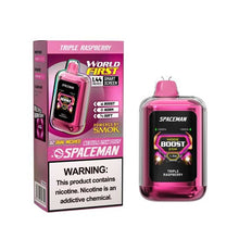 Triple Raspberry Flavored Spaceman Nebula 25K Plus Disposable Vape Device 3PK | The Smoke Plug