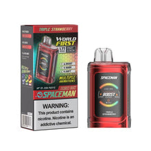 Triple Strawberry Flavored Spaceman Prism 20K Disposable Vape Device 3PK | The Smoke Plug