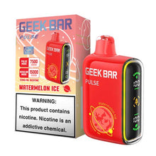 Watermelon Ice Flavored Geek bar Pulse Disposable Vape Device - 15000 Puffs | thesmokeplug.com - 10PK