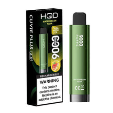 Watermelon Nana Flavored HQD Cuvie Plus 2.0 Disposable Vape Device - 9000 Puffs | thesmokeplug.com - 10PK