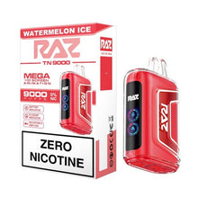 Watermelon Ice Flavored RAZ TN9000 ZERO Disposable Vape Device - 9000 Puffs | The Smoke Plug