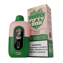 Wazza Limon Flavored Fifty Bar x Hidden Hills Disposable Vape Device - 2000K Puffs - 10PK |The Smoke Plug