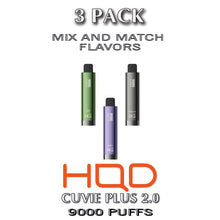 HQD Cuvie Plus 2.0 Disposable Vape Device | 9000 Puffs - 3PK