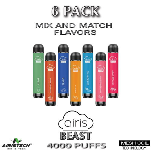 Airis BEAST Disposable Vape Device | 4000 Puffs - 6PK The Smoke Plug Airis BEAST Disposable Vape Device | 4000 Puffs - 6PK The Smoke Plug