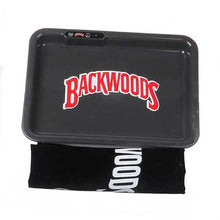 Black Backwoods Rolling Tray Led Usb Charging Luminous Plate Smoking Accessories - The Smoke Plug