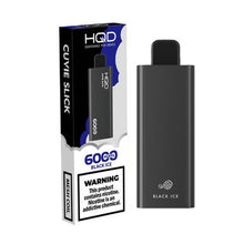Black Ice Flavored HQD Cuvie Slick Disposable Vape Device 6000 Puffs β 1PC | thesmokeplug.com
