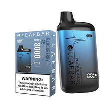 Blackberry Ice Flavored Leaf Bar Platinum Disposable Vape Device 8000 Puffs 3PK | thesmokeplug.com