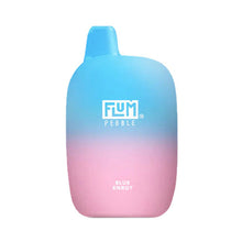 Blue Energy Flavored Flum Pebble 6000 Disposable Vape Device 6000 Puffs | thesmokeplug.com - 10PK