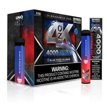 Blue Razz Slushie flavored Uno 4K Disposable Vape Pod