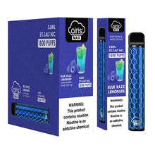 Blue Razz Lemonade flavored Airis MAX Disposable Vape Device 1600 Puffs