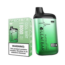 Cool Mint Flavored Leaf Bar Platinum Disposable Vape Device 8000 Puffs 3PK | thesmokeplug.com