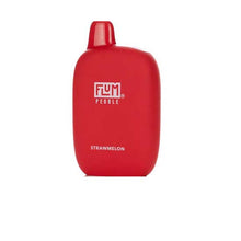 Strawmelon Flavored Flum Pebble 6000 Disposable Vape Device giving 6000 Puffs | thesmokeplug.com - 10PK