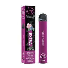 FUME EXTRA 5mg Blueberry CC (Cotton Candy) Flavored Disposable Vape - 3PK