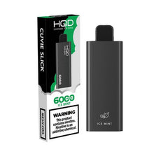 Ice Mint Flavored HQD Cuvie Slick Disposable Vape Device 6000 Puffs β 1PC | thesmokeplug.com