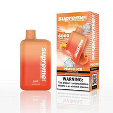 Peach Ice Flavored Supreme BAR Disposable Vape Device 6000 Puffs 1PC